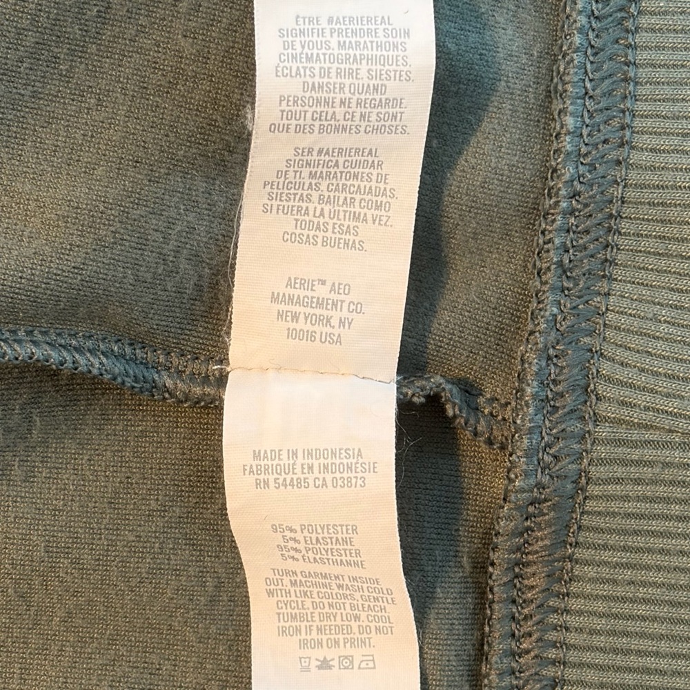 Aerie Dreamy Velour Cropped Hoodie in Royal Palm - Picture 15 of 16
